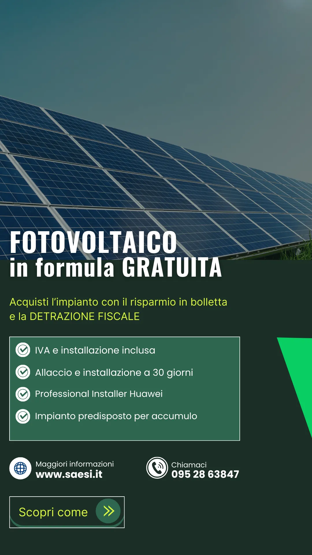 FOTOVOLTAICO in formula GRATUITA – web mobile FOTOVOLTAICO in formula GRATUITA