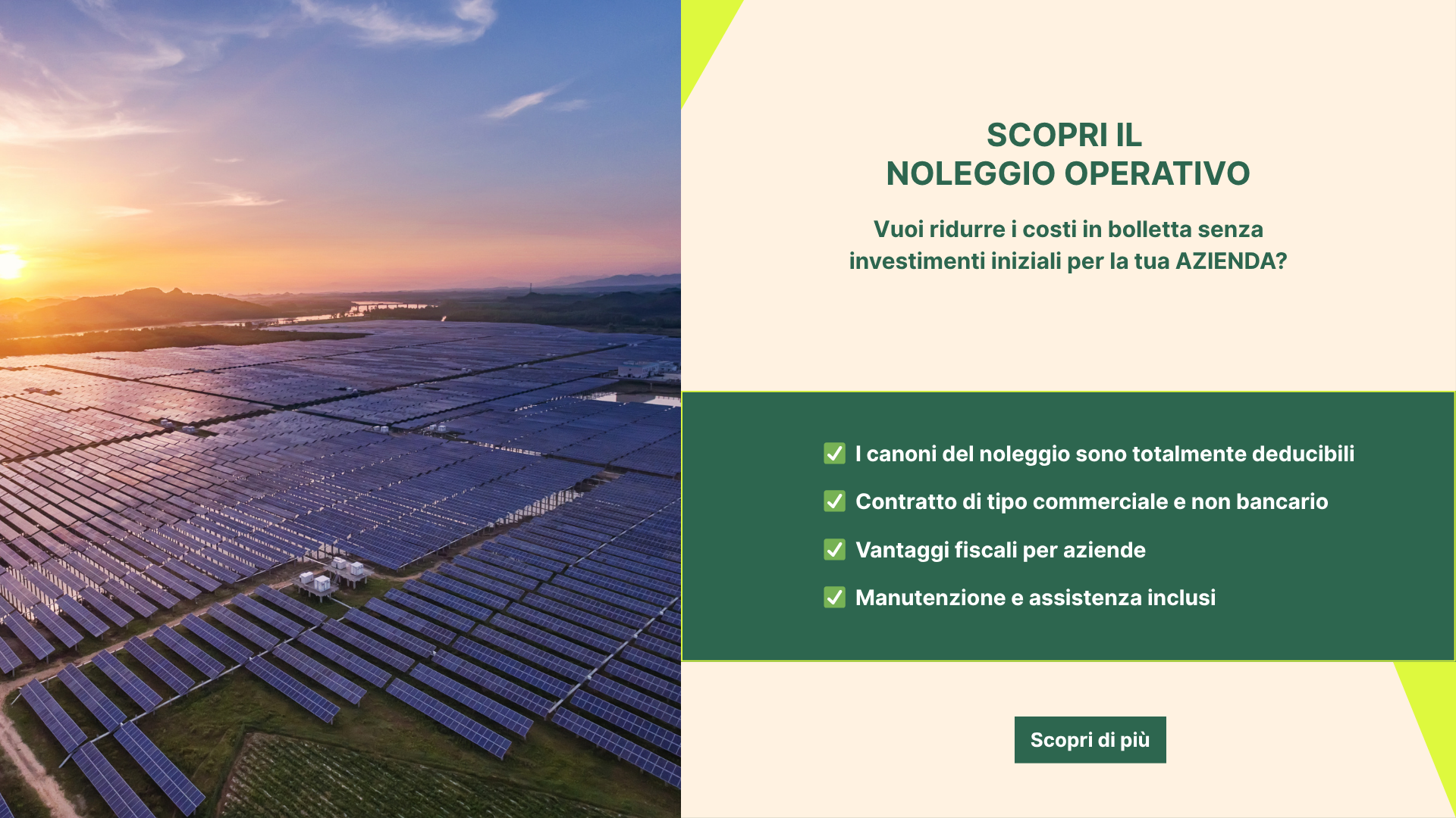 Noleggio operativo – WEB desktop Fotovoltaico noleggio operativo